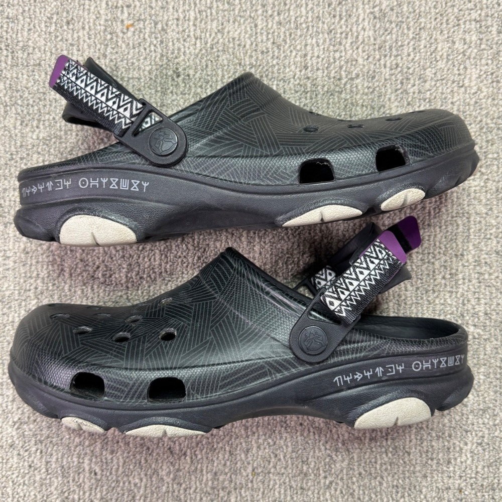 Marvel x Crocs All-Terrain Black Panther Clogs‎ Black Wakanda Forever M8 W10